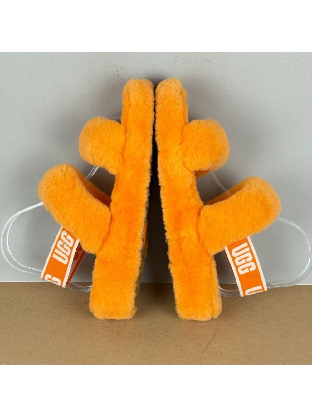 UGG Oh Yeah Slingback Slippers Womens 7 Orange Sheepskin Casual Comfort - Picture 6 of 9
